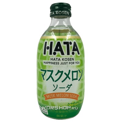 Газированный напиток со вкусом дыни Hata Soda, Япония, 300 мл. Акция