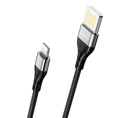 Кабель USB - Apple lightning Borofone BU11 (повр. уп)  120см 2,4A  (black)