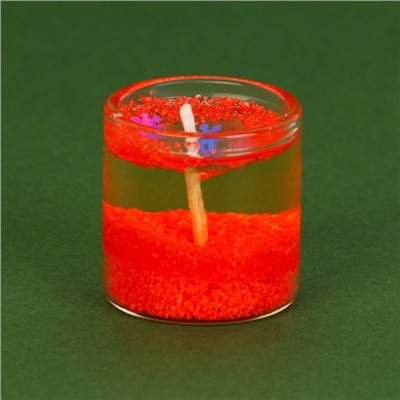 Свеча гелевая в стакане Зима это ..«МИКС», без аромата, скретч-слой, 2,5 х 2,5 х 2,5 см