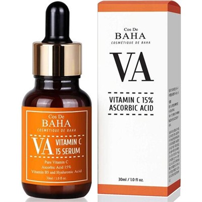 Cos De BAHA Сыворотка осветляющая с витамином С - Vitamin C 15% ascorbic acid (VA), 30мл