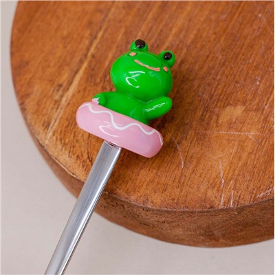 Ложка десертная "Funny frog", green