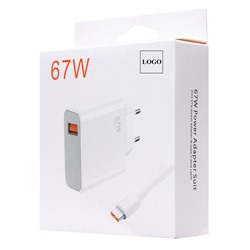 Адаптер Сетевой с кабелем Xiaomi Mi USB/Type-C 67W (C) (white)