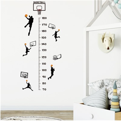 Наклейка- ростомер интерьерная виниловая "Basketball"