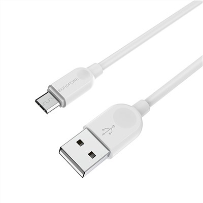 Кабель USB - micro USB Borofone BX14  300см 2,4A  (white)