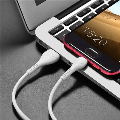 Кабель USB - micro USB Hoco X37 Cool power (повр. уп)  100см 2,4A  (white)