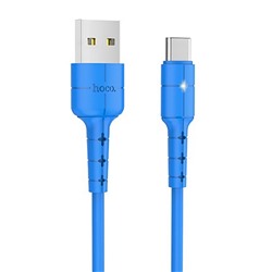 Кабель USB - Type-C Hoco X30 Star (повр. уп)  120см 2A  (blue)