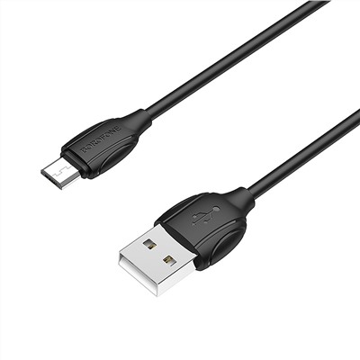 Кабель USB - micro USB Borofone BX19 (повр. уп)  100см 2,4A  (black)