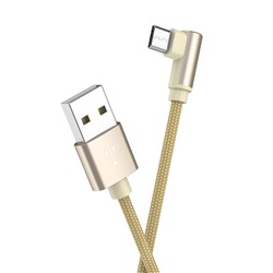 Кабель USB - micro USB Borofone BX26 Express (повр. уп)  100см 2,4A  (gold)