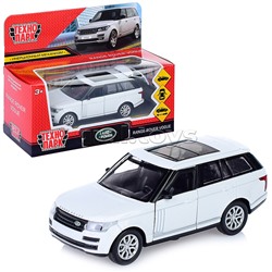 Машина металл Range Rover Vogue 12 см, (откр. двер, багаж, белый,) инерц, в коробке