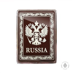 Герб "RUSSIA" (двуглавый орел) в рамке 600 грамм