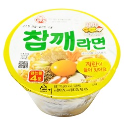 Лапша со вкусом жареного кунжута Чамке Рамен Оттоги/Ottogi, Корея, 110 г Акция