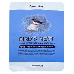 FarmStay Маска тканевая с экстрактом ласточкиного гнезда - Visible difference birds nest aqua, 23мл