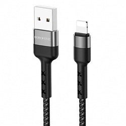 Кабель USB - Apple lightning Borofone BX34 Advantage  100см 2,4A  (black)