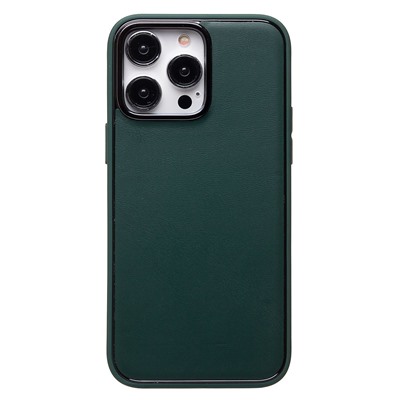 Чехол-накладка - PC084 экокожа для "Apple iPhone 14 Pro Max" (green) (219685)