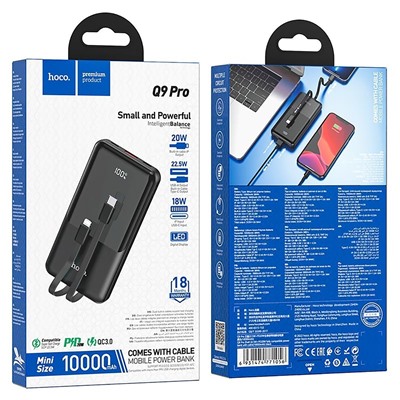 Внешний аккумулятор Hoco Q9 Pro PD QC 10000mAh USB Type-C/Lightning/USB/Type-C/Lightning (black)