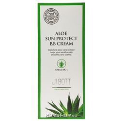 ВВ крем с экстрактом алоэ Sun Protect SPF41 PA++ Jigott, Корея, 50 мл