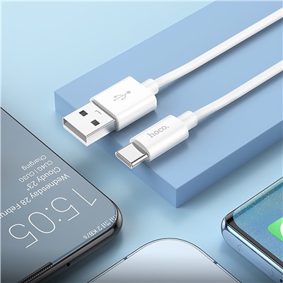 Кабель USB - Type-C Hoco X87 Magic  100см 3A  (white)