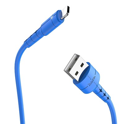 Кабель USB - Apple lightning Hoco X30 Star (повр. уп)  120см 2A  (blue)