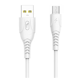 Кабель USB - micro USB SKYDOLPHIN S08V (повр. уп)  100см 3,5A  (white)