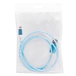 Кабель USB - Apple lightning - Luminous  100см 2A  (blue)