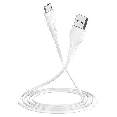 Кабель USB - Type-C Borofone BX18 (повр. уп)  100см 3A  (white)