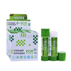 Клеящий карандаш "Eco-line" 21 г (быстросохнущий) в картонном дисплее с пластиковым поддоном