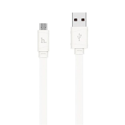 Кабель USB - micro USB Hoco X5 Bamboo (повр. уп)  100см 2,4A  (white)