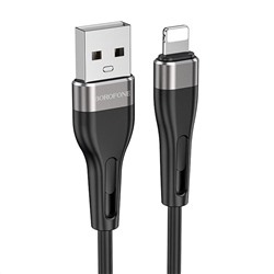 Кабель USB - Apple lightning Borofone BX46  100см 2,4A  (black)