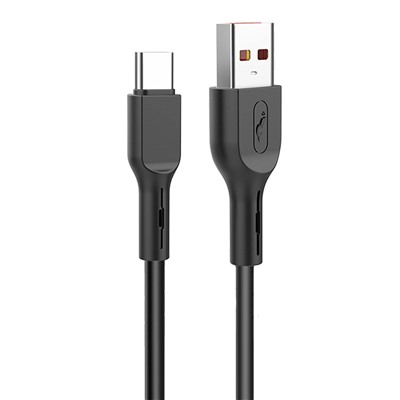 Кабель USB - Type-C SKYDOLPHIN S58T  100см 2,4A  (black)