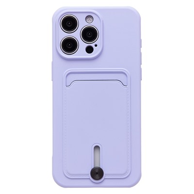 Чехол-накладка - SC304 с картхолдером для "Apple iPhone 15 Pro Max" (light violet) (228135)