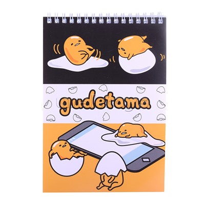 Блокнот 60л. "Gudetama" А5, блок-офсет, целлюлозный картон 200 гр/м2, в клетку,