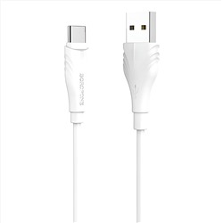 Кабель USB - Type-C Borofone BX18 (повр. уп)  200см 3A  (white)