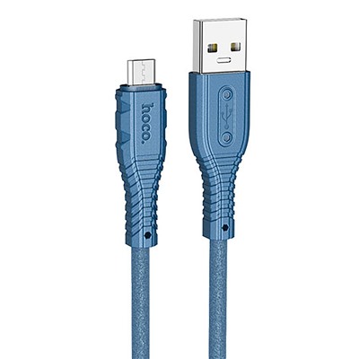 Кабель USB - micro USB Hoco X67 (silicone) (повр.уп)   2,4A  (blue)