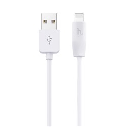 Кабель USB - Apple lightning Hoco X1 Rapid (повр. уп)  200см 2,4A  (white)