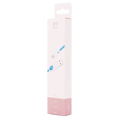 Кабель USB - Apple lightning Kurato RORI-L200 (повр. уп)  100см 2,5A  (white)