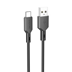 Кабель USB - Type-C Borofone BX70 (повр. уп)  100см 3A  (black)