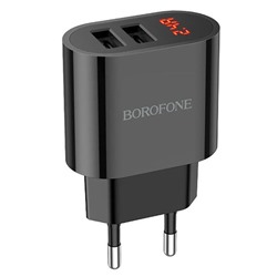 Адаптер Сетевой Borofone BA63A Richy USB 2,4A/10W (black)