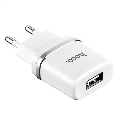 Адаптер Сетевой с кабелем Hoco C11 USB 1A/5W (USB/Micro USB) (white)