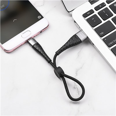 Кабель USB - micro USB Borofone BX32 Munificent  25см 2,4A  (black)