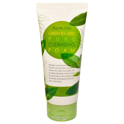 Пенка для умывания с зеленым чаем Pure Cleansing Foam FarmStay, Корея, 180 мл Акция