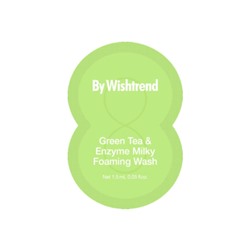 By Wishtrend Пенка энзимная с зелёным чаем - Green tea & enzyme milky foaming wash, 1,5мл (пробник)