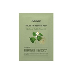 JMsolution Маска тканевая с экстрактом гуттуинии – Releaf fit heartleaf mask, 30мл