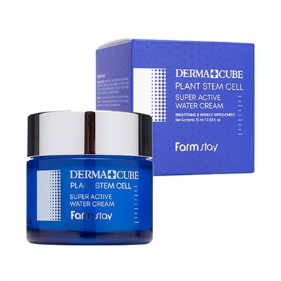 FarmStay Суперувлажняющий крем - FarmStay Derma Cube Plant Stem Cell Super Active Water Cream, 75мл