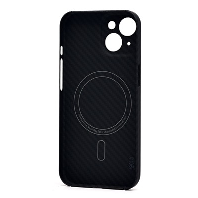 Чехол-накладка - SM009 POSH KEVLAR (закрытая камера) SafeMag для "Apple iPhone 15" (black)