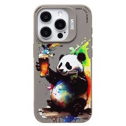 Чехол-накладка - SC335 для "Apple iPhone 15 Pro"  (панда) (grey) (227028)