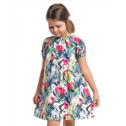 Платье для девочки (104-122см) UD 8071-1(2) цветы протея
