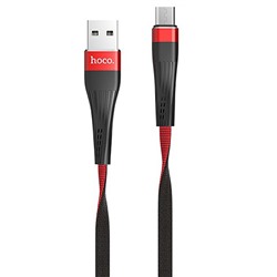 Кабель USB - micro USB - U39 (повр. уп)  120см 2,4A  (red/black)