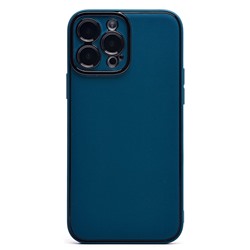 Чехол-накладка - PC084 экокожа для "Apple iPhone 13 Pro Max" (blue) (219669)