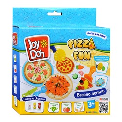 Масса для лепки набор Pizza fun - Веселая пицца, нож для пиццы, 5 аксессуаров, 3 пакетика с тестом,  (3 х 20г.)