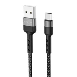 Кабель USB - Type-C Borofone BX34 Advantage (повр. уп)  100см 3A  (black)